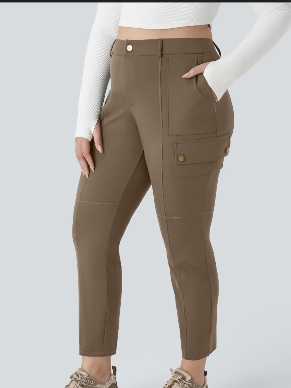 HALARA Daystretch High Waisted Brown Cargo Pants Size Medium